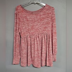 Isabel Maternity by Ingrid & Isabel Marled Red Long Sleeve Top Women's Medium